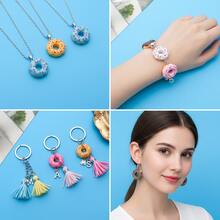 10/12 chiếc mặt dây chuyền hình bánh donut bằng nhựa màu pastel ngọt ngào kích thước 18x21mm có hiệu ứng kem phủ, dùng làm mặt dây chuyền bông tai DIY cho trang sức thủ công. - Nhiều màu - Xem 7