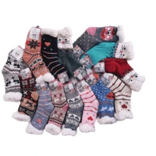 Children's Non-Slip Socks, Thermal Socks With Plush Lining - 各種各樣的女孩 - 查看 2