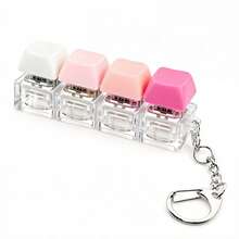 Mechanical Keyboard Fidget Toy Keychain, 4 Keys Clicker Stress Relief Accessory, Pocket-Sized Sensory Gadget For Office & Daily Use - 1 cái - Xem 8