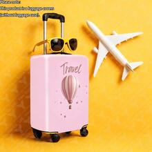 1pc / Minimalist Business Pattern / Flat Print Design / Luggage Protective Cover (Only Luggage Protective Cover, Not Including Luggage) / Suitable For 20 To 28 Inch Luggage / Made Of Thickened Fabric / Essential Accessory For Your Travel And Checked Luggage. - Multicolor - View 35