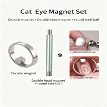 1个/2个/3个圆形猫眼磁性美甲工具，专业圆形磁铁，瞬间打造圆形效果，强磁吸附，适用于凝胶美甲 - 彩色 - 查看 13
