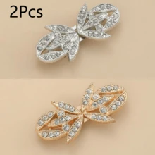 2Pcs/4Pcs Set Elegant High-End Buttons, Fur Coat Decorative Buttons With Rhinestone Decoration, Suitable For Capes, Jackets, Coats, Trench Coats And Shawls, Invisible Sewing Hole Design, Traditional Cheongsam Buttons - Multicolor - View 20