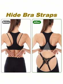 Bra Slip-Resistant Buckle Dragonfly Shaped Criss-Cross Back Elegant Bra Strap Plastic Anti-Drop Bra Invisible Bra Buttons Detachable Fixed Buckle - Multicolor - View 11