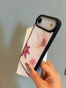 Casing Ponsel Motif Bunga Lili Merah, Kompatibel dengan iPhone 17 Pro Max/17 Pro/17 Air/17/16 Pro Max/15/14 Pro/13/12/11, Soft Shell Anti-Jatuh, Gaya Retro INS yang Lucu, Casing Ponsel Esensial untuk Perempuan - Bunga lili merah - View 5