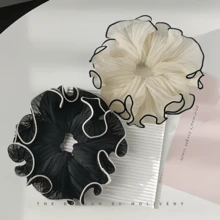优雅褶皱大号发圈,多功能发绳,时尚发饰 - 多款式 - 查看 6