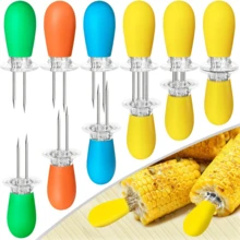5pcs Corn Holders, Metal Corn Cob Rack Skewers, Interlocking Corn Skewers Design, For Home Cooking Grilling Camping, Portable & Easy To Clean, Minimalist & Practical - A - View 13