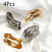 1Pc/2/3/4Pcs European And American Style Arch Metal Connector Adjustable Buckle Scarf Swimsuit Shoulder Strap Asymmetric Decorative Buckle - Multicolor - View 20