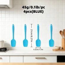 2/4 Pcs Small Silicone Spatula Spoon Heat Resistant Non Scratch Flexible Kitchen Scraper For Baking Cooking Nonstick Pan 4 Colors - View 15