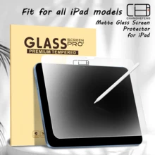 霧面鋼化玻璃螢幕保護貼 適用於 iPad，防眩光，支援 Apple Pencil，防刮 & 防指紋，適用於所有 11th/10th/9th/8th/7th/6th/5th/2025Air/2024Air/2024Pro/2022pro/2024Air/2025Air/2021pro/2020pro/2018pro/Mini6/Mini5/Mini4/Air5/Air4/Air3 型號 (10.2"/11"/10.9"/8.3"/12.9"/9.7"/13")，全螢幕超清保護膜，螢幕保護貼配件，A16 螢幕保護貼，復活節、春季、夏季 - 1pcs磨砂啞光 - 查看 27