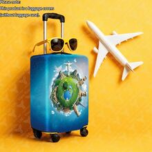 1pc / Minimalist Business Pattern / Flat Print Design / Luggage Protective Cover (Only Luggage Protective Cover, Not Including Luggage) / Suitable For 20 To 28 Inch Luggage / Made Of Thickened Fabric / Essential Accessory For Your Travel And Checked Luggage. - Multicolor - View 52