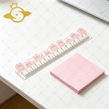 1 thước kẻ acrylic, thước đo hình chú heo dễ thương, thước kẻ toán học bằng acrylic, đồ dùng văn phòng phẩm trường học (Vui lòng bóc lớp màng bảo vệ bề mặt) - heo con - Xem 6
