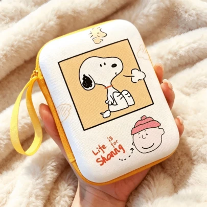  1 túi đựng đồ có khóa kéo hình hoạt hình Snoopy, có thể đựng tai nghe, dây cáp, trang sức, mỹ phẩm nhỏ, chống thất lạc và chống rối, thích hợp cho du lịch, trường học, làm quà tặng sinh nhật và sử dụng hàng ngày.