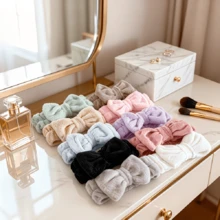 Bộ 3 món băng đô và băng đeo cổ tay đa năng - 1 băng đô + 2 băng đeo cổ tay, kiểu dáng nữ tính, thích hợp để rửa mặt/trang điểm/tập yoga. - Nhiều màu - Xem 3