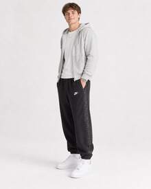 Nike Essentials 纯色品牌标志抽绳休闲裤，黑色 - 黑色 - 查看 6