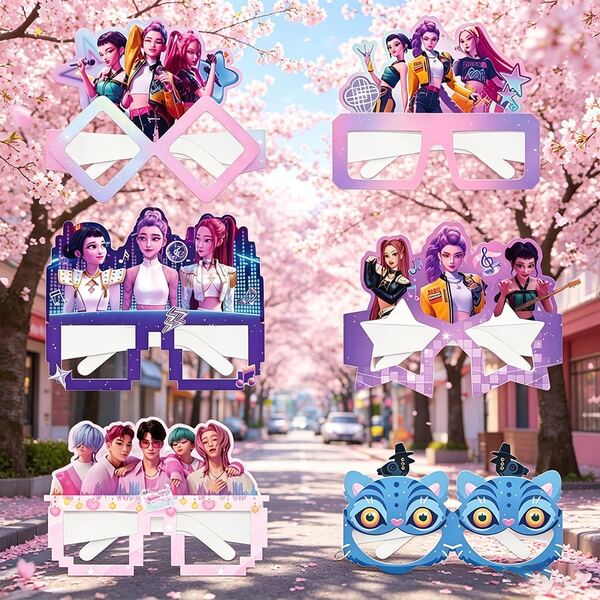Paper Eyewear Aesthetic Decorative Accessory For Music Themed Party Cosplay Look Matching Casual Photo Shoot Fan Meetup Scene Layout And Daily Creative Styling Random Delivery