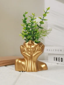 1 chiếc bình hoa hình tượng nữ độc đáo, trang trí và tiện dụng, vật trang trí nhà cửa thiết yếu, thiết kế tay chống cằm rất thanh lịch, thích hợp cho phòng khách, phòng ngủ, kệ TV, trưng bày trên bàn, phụ kiện phòng phổ biến và quà tặng trang trí nhà cửa. - Nhiều màu B - Xem 11
