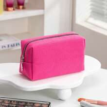 1pc Personalized Portable Toiletry Bag, Pure White Cosmetic Bag, Fashion Minimalist Toiletry Bag, Suitable For Wedding Favors, Suitable For Travel, Can Be Customized As A Meaningful Gift, Suitable For Valentine's Day, Mother's Day, Teacher's Day, Christmas, Thanksgiving, Perfect Gift For Friends, Girlfriends, Mothers - Multicolor - View 15