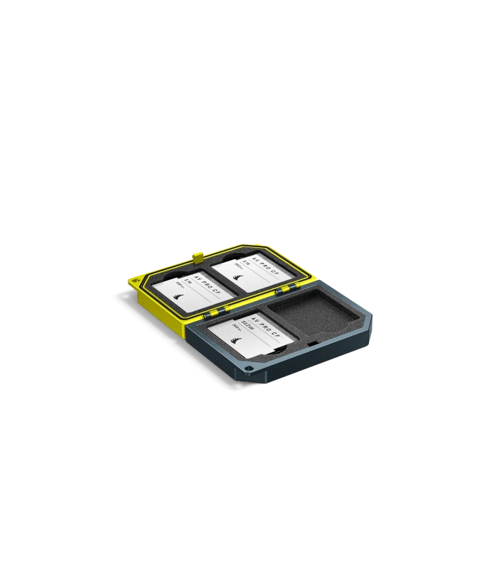 Angelbird Technologies Media Tank etui na karty pamięci na 4 karty, aluminium, kolor czarny, żółty