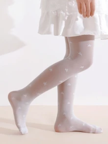 3 đôi quần tất họa tiết ngôi sao cho bé gái, legging mỏng, co giãn tốt, thoáng khí, tất múa cho trẻ em, đa năng cho mùa xuân và mùa thu. - Nhiều màu - Xem 3