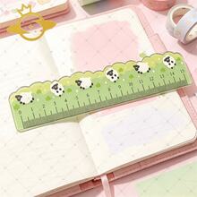 1pc Acrylic Ruler With Cute Sheep Pattern, Measurement Tool, Math Instrument, Office & School Supplies, Gift (Please Remove Surface Protective Film) - Lamb - View 8