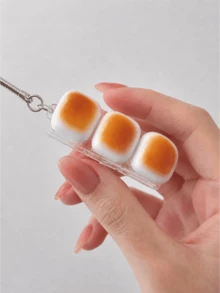 1 móc khóa hình bánh bao hấp dễ thương, kiểu dáng đồ ăn mềm mại thời kỳ Y2K, thích hợp cho ba lô, túi xách, chìa khóa xe hơi, quà tặng cho bé gái. - Nhiều màu - Xem 14