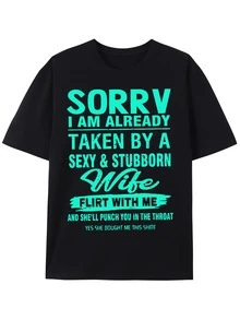Men's T-Shirt With A Fun Design - Lightweight And Quick-Drying, Round Neck, Comfortable And Easy To Wear, One Size Fits Most, Loose And Comfortable. - Black - View 6
