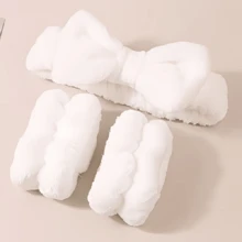 Bộ 3 món băng đô và băng đeo cổ tay đa năng - 1 băng đô + 2 băng đeo cổ tay, kiểu dáng nữ tính, thích hợp để rửa mặt/trang điểm/tập yoga. - Nhiều màu - Xem 13