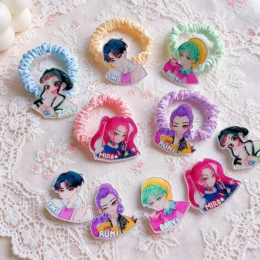 Elastic Hair Band Versatile Decorative Ornament For Daily Hairstyle Arrangement Party Dress Up Fan Gathering Matching Hobby Collectible And Gift Preparation Random Delivery - Multicolor - View 1
