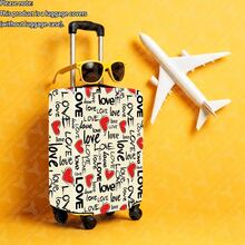 1pc / Minimalist Business Pattern / Flat Print Design / Luggage Protective Cover (Only Luggage Protective Cover, Not Including Luggage) / Suitable For 20 To 28 Inch Luggage / Made Of Thickened Fabric / Essential Accessory For Your Travel And Checked Luggage. - Multicolor - View 55