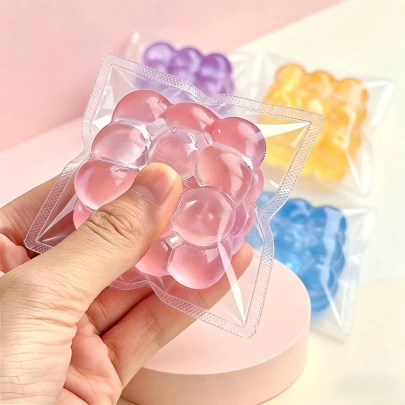 Đồ chơi bóp hình khối nho Taba, đồ chơi mềm dẻo kích thích giác quan, thích hợp giúp tăng cường sức mạnh cơ bắp lớn/nhỏ và giảm căng thẳng, khối bóp xoay độc đáo - Tuyệt vời cho việc luyện tập ngón tay, trang trí bàn làm việc, phần thưởng trong lớp học, quà tặng Giáng sinh/Halloween/Lễ Tạ ơn.