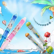 1pc/2/4pcs 煙火水槍 浪漫氛圍道具 情侶街燈下拍照創意 網紅拉出式煙火水槍 夏季戶外泳池派對趣味拍照打卡神器 - 混色 - 查看 5