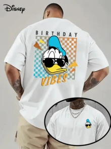 (Disney Licensed)Disney Zootopia Men's T-Shirt, Judy Hopps Expressions Graphic Tee, Oversized Crew Neck Short Sleeve Casual Streetwear T-Shirt, Judy With 4 Different Moods And Checkerboard Border Print Men's Summer Top, Disney Officially Authorized Men's Short-Sleeved T-Shirts, Mens Clothes, Men, Ropa De Hombre, Summer Clothes, Men Shirts, Graphic Tees, Disney Outfits Men, Graphic Tees, Camisetas Para Hombre, Camisas Para Hombre, Summer Outfits For Men, Father's Day Gift, Perfect Gift For Family And Friends, Which Are Necessary For Birthday Parties, Disney Shirts, Mens Clothes, Summer Clothes, Officially Licensed Disney T-Shirts, Disney Men's And Women's Spring/Summer Fashion Casual Short-Sleeve T-Shirts - 白色 - 查看 1