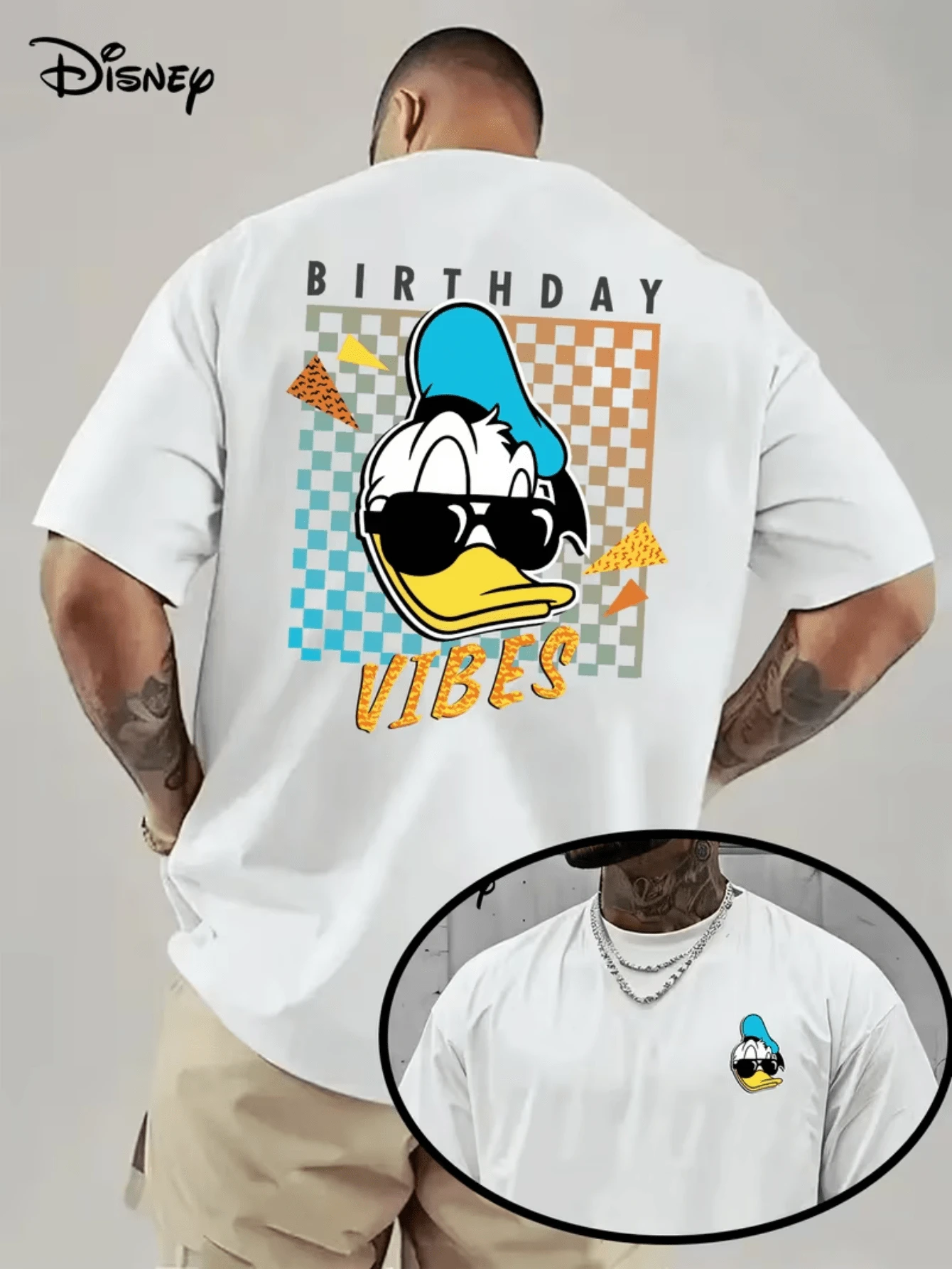 (Disney Licensed)Disney Zootopia Men's T-Shirt, Judy Hopps Expressions Graphic Tee, Oversized Crew Neck Short Sleeve Casual Streetwear T-Shirt, Judy With 4 Different Moods And Checkerboard Border Print Men's Summer Top, Disney Officially Authorized Men's Short-Sleeved T-Shirts, Mens Clothes, Men, Ropa De Hombre, Summer Clothes, Men Shirts, Graphic Tees, Disney Outfits Men, Graphic Tees, Camisetas Para Hombre, Camisas Para Hombre, Summer Outfits For Men, Father's Day Gift, Perfect Gift For Family And Friends, Which Are Necessary For Birthday Parties, Disney Shirts, Mens Clothes, Summer Clothes, Officially Licensed Disney T-Shirts, Disney Men's And Women's Spring/Summer Fashion Casual Short-Sleeve T-Shirts - 白色 - 查看 1