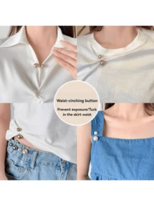 2/4 buah Klip Ujung Celana Denim, Peniti Anti-Terbuka di Dada, Kancing Pengencang Pinggang, Gesper Sandal Anti-Selip, Pengatur Panjang Celana - MultiWarna - View 10