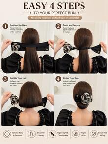topshiny 1 pieza Clip para el cabello con flor de rhinestone, elegante pasador de mariposa, herramienta de peinado fácil de enrollar para mujeres, herramientas de peinado, accesorios para el cabello para peluquería, salón de belleza, artículos esenciales de viaje para el cabello, cuidado del cabello, accesorios para el cabello - Multicolor - Ver 3