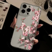 1個彩色半花個性化圖案透明TPU保護手機殼，適用於 11 12 13 14 15 16 Pro Max Xr 7 8 Plus - 彩色 - 查看 2