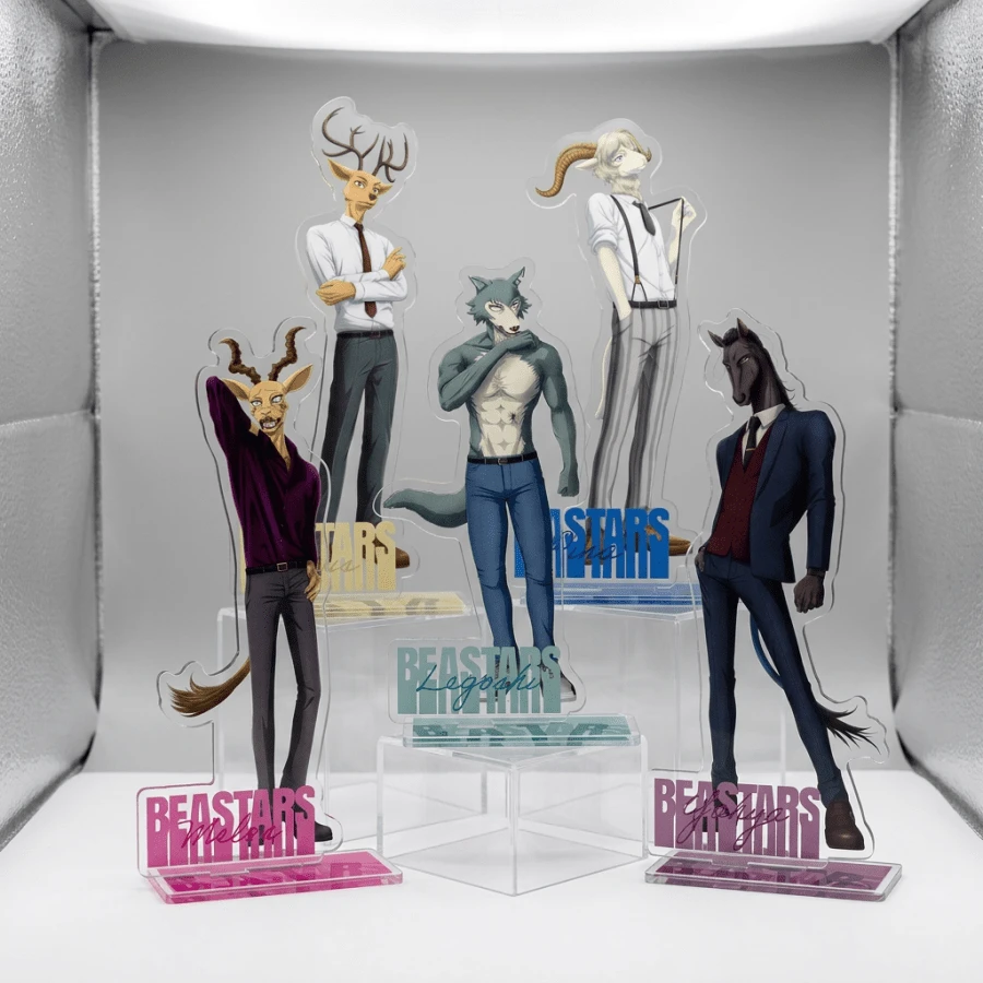 Fun BEASTARS Anime Acrylic Stand Double-Sided Interlayer Printing Double Slot Legoshi Louis Haru Figure Model Desk Decor Gift Toy - Multicolor - View 1