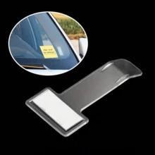 Paquete de 5 portadocumentos para coche, portador de facturas y recibos, portador de ticket de estacionamiento, portador de tarjeta de visita de estacionamiento temporal, diseñado para fácil acceso - 5 piezas - Ver 5
