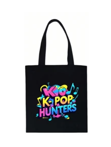 Sacola de Lona K-Pop com "Ko" Bolsa de Ombro de Grande Capacidade, Bolsa de Ombro com Ilustração Pintada à Mão, Mercadoria de Fã, Bolsa para Transporte e Compras, Sacola Grande Dobrável de Uso Casual, Bolsa Elegante para Ocasiões, Adequada para Viagens, Concertos, Eventos de Fãs, Festas, Uso Diário, Presentes de Aniversário Ideais, Presentes de Ídolos, Mercadoria de Fã, Presentes de Férias, Presentes de Concerto - Multicolorido - Visão 14