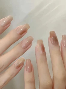 20片半固化凝膠美甲貼紙，持久沙龍品質，易貼易除，需UV燈照固化 - 淺粉色 - 查看 5
