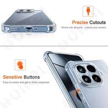 2pcs Series Phone Cases, Including Transparent Shockproof Case And Black Matte Case, With Lens Protection, Anti-Fall, Anti-Scratch, Anti-Fingerprint Features. Protects Phone Back Cover, Edges, And Camera. Made Of Soft, Lightweight TPU Material. Unisex. Transparent Shockproof Phone Case. - Clear - View 6