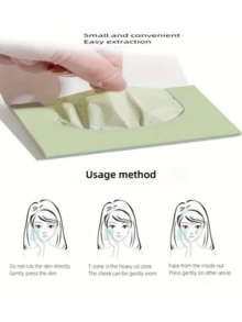 100pcs Facial Blotting Papers, 100 Sheets Linen Pulp Textured Fragrant Oil Absorbing Papers, Portable Makeup Tools - Multicolor - View 5
