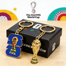 派對鑰匙圈禮盒組 3件入，2026 FIFA 世界盃美國加拿大墨西哥主題鑰匙圈禮盒組，世界盃足球鑰匙圈多色款，世界盃周邊吊飾，背包吊飾鑰匙圈 - 查看 3