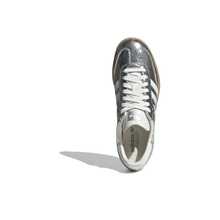 adidas originals 牛剖層革皮革 Samba OG 舒適簡約薄底 低筒 板鞋 男女同款 銀色 - 銀色 - 查看 3