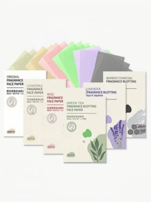 100pcs Facial Blotting Papers, 100 Sheets Linen Pulp Textured Fragrant Oil Absorbing Papers, Portable Makeup Tools - Multicolor - View 9