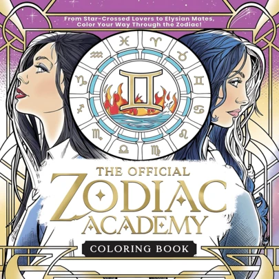 GDTME The Official Zodiac Academy: A Coloring Book For Students Of The 12 Zodiac Signs, Astrology Divination - Clear Coloring, 24 Pages Of Mysterious Relaxing Patterns, 120g Thick Paper, A Birthday Gift For Zodiac Lovers, Back-To-School Gift, Graduation Stationery, Office Supplies, 7.9x7.9''.
