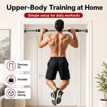 Adjustable 60-100cm No-Drill Pull-Up Bar, Compact Indoor Upper Body Muscle Training Tool - Multicolor - View 4