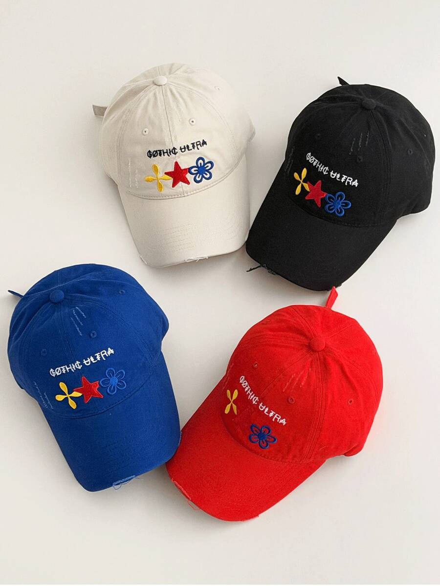 美式字母四季新款街頭十字星花刺繡棒球帽 中性款做舊防曬軟頂復古字母格紋棒球帽 女款春夏薄款大帽簷防曬五片帽 街頭平帽簷嘻哈格紋棒球帽 英美學院風大頭圍防曬運動棒球帽