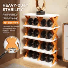Kệ giày chữ X điều chỉnh được 6/9 tầng, nội thất lối vào, kệ giày đứng xếp chồng, tiết kiệm không gian, kiểu dáng đứng độc lập, phù hợp cho lối vào, tủ quần áo và hành lang, dễ lắp ráp, cấu trúc chắc chắn. - Màu Cam san hô - Xem 6
