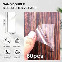 Cinta adhesiva transparente extraíble de doble cara de uso pesado, adecuada para paredes, alfombras, carteles, reutilizable, sin residuos, para uso en interiores y exteriores - Multicolor - Ver 3